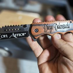 Personalized pocket knives. 