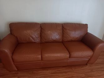 Brown Leather Couch