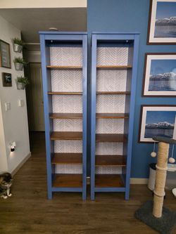 Custom IKEA Hemness bookshelves