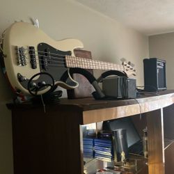 Guitar and amplifier