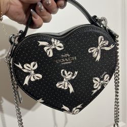 Coach Heart Crossbody Bag With Now Print