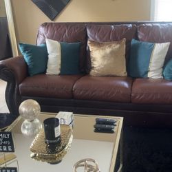 Brown Leather Couch