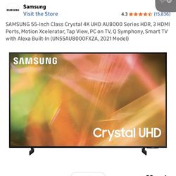 Samsung 55 Inch Smart 4K Crystal  UHD Au8000F