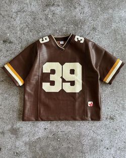 39 Vintage Leather Jersey Size Large Mens