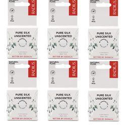 RADIUS Dental Floss, Natural Floss, Unscented Silk, 33 Yards