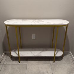 Gold & White Accent Table