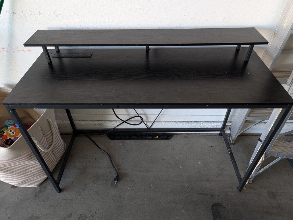 Desk With Outlet All Them Work