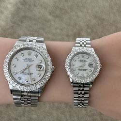 Rolex Pre Owned His & Hers MOP Diamond Dial
