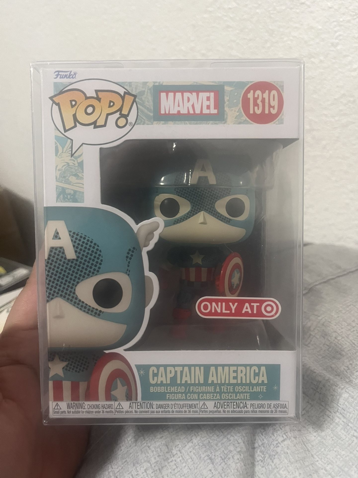 Funko Pop EXCLUSIVE Marvel Captain America #1319 Target With Protector