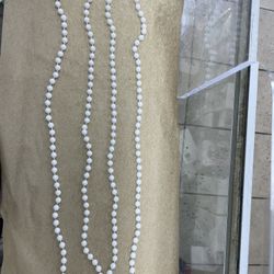 White Bead Necklaces