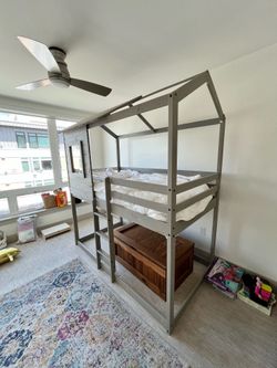 Harper Orchard Twin Bunk Bed + Memory Foam Mattress