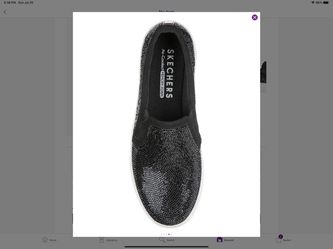 Skechers Bling Black & White Ladies Sneakers Brand New In Box