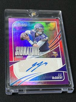 J.J. McCarthy Rookie Auto #1/5 – 2025 Panini Absolute Signature Standouts