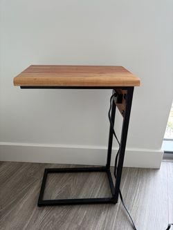 Side Table with cables