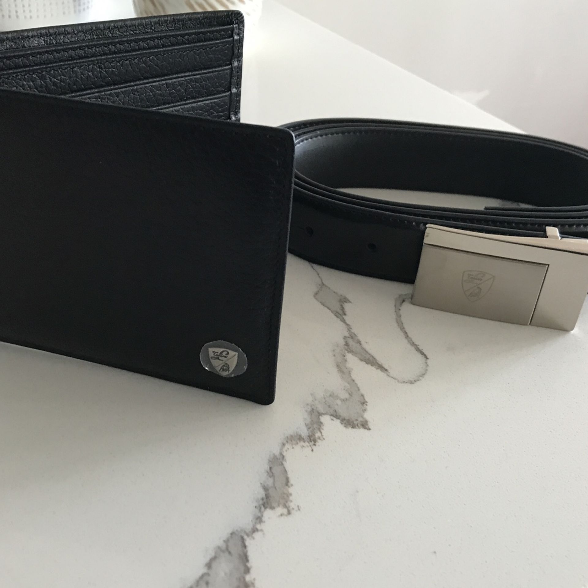 Lamborghini wallet and belt