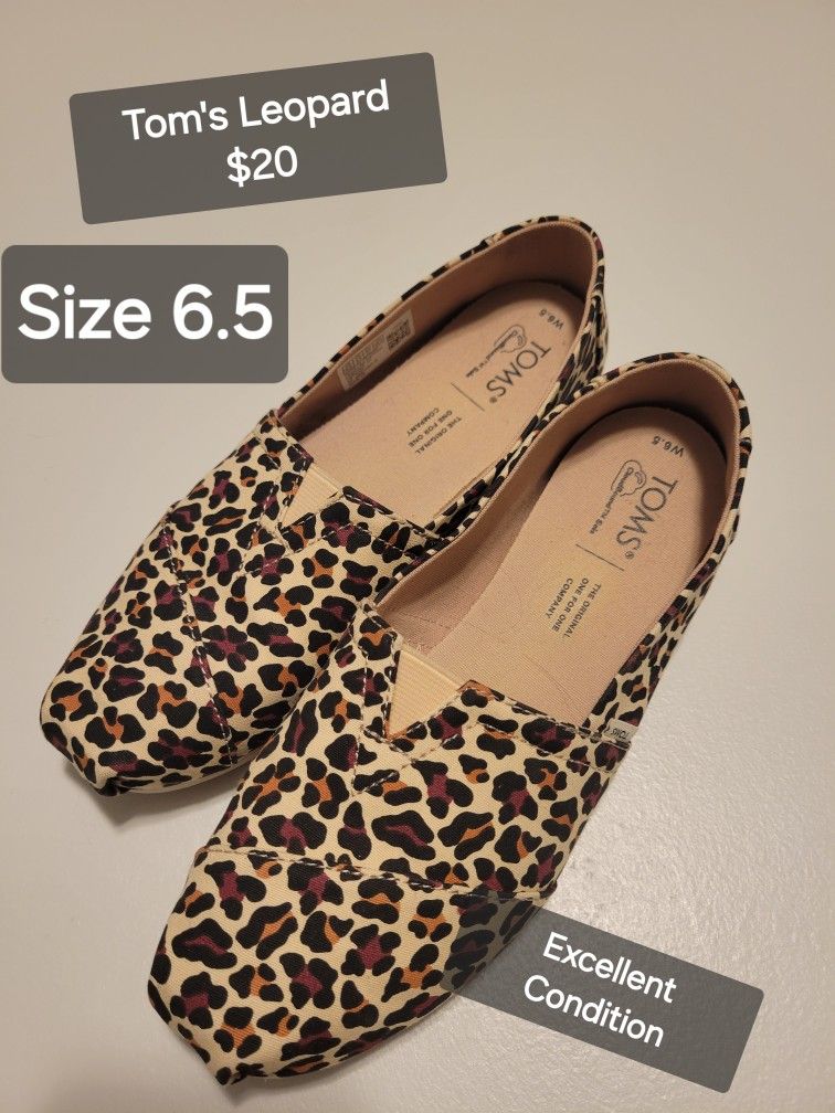 Tom's Leopard Print Size 6.5