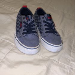 Vans Denim/Navy Checkerboard Sneakers