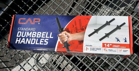 Pair of Dumbbell CAP 14" Threaded Standard Handles 🔥