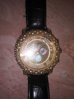 Mens techno king watch iced out watch