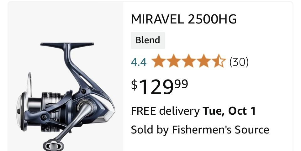 Shimano Miravel 2500HG Spinning Reel, Spin Fishing