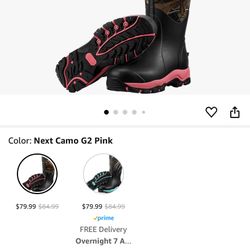 TIDEWE Hunting Boot for Women, Insulated Waterproof Sturdy Women's Hunting Boot, 6mm Neoprene and Rubber Outdoor Boot Next Camo G2