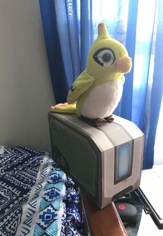 Overwatch Bastion Head with Ganymede Plush!