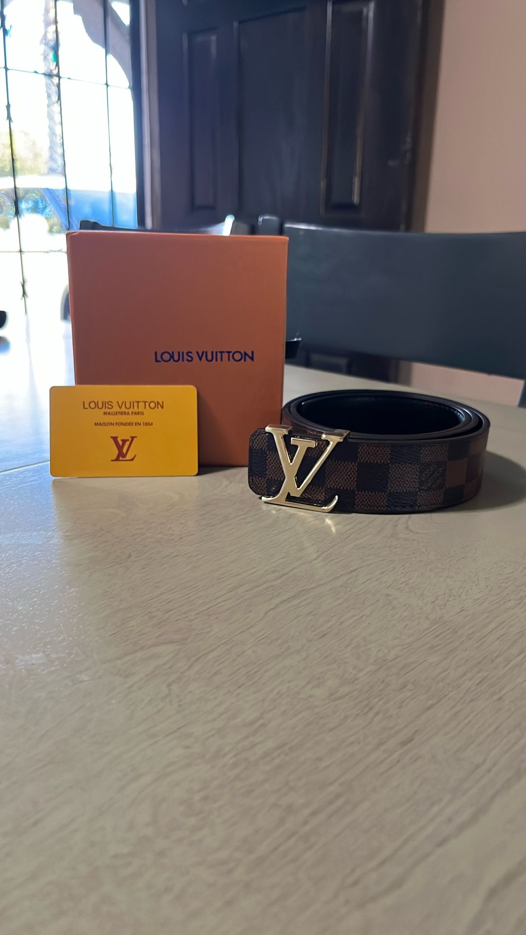 Checker Louis Vuitton Belt