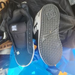 DC Men’s Black & White Low Top Skate Shoes