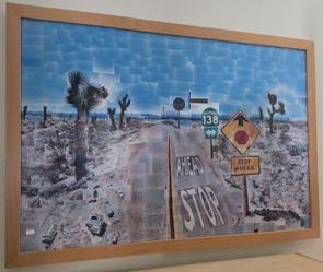 Original Painting: Pearblossom Hwy, framed, Artist: David Hockney