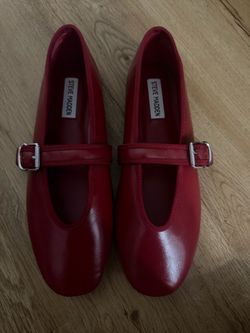 steve madden mary jane flats (burgundy, size 10)