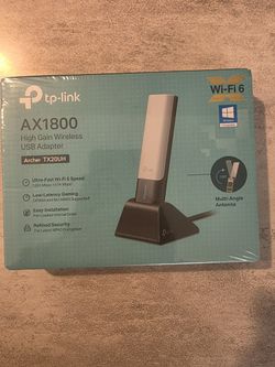 TP-LINK AX1800 High Gain Wireless USB Adapter NEW and Sealed 