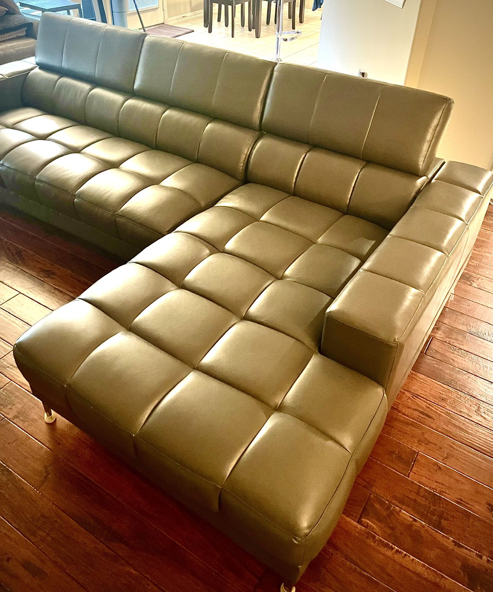 Leather Sofa With Chaise