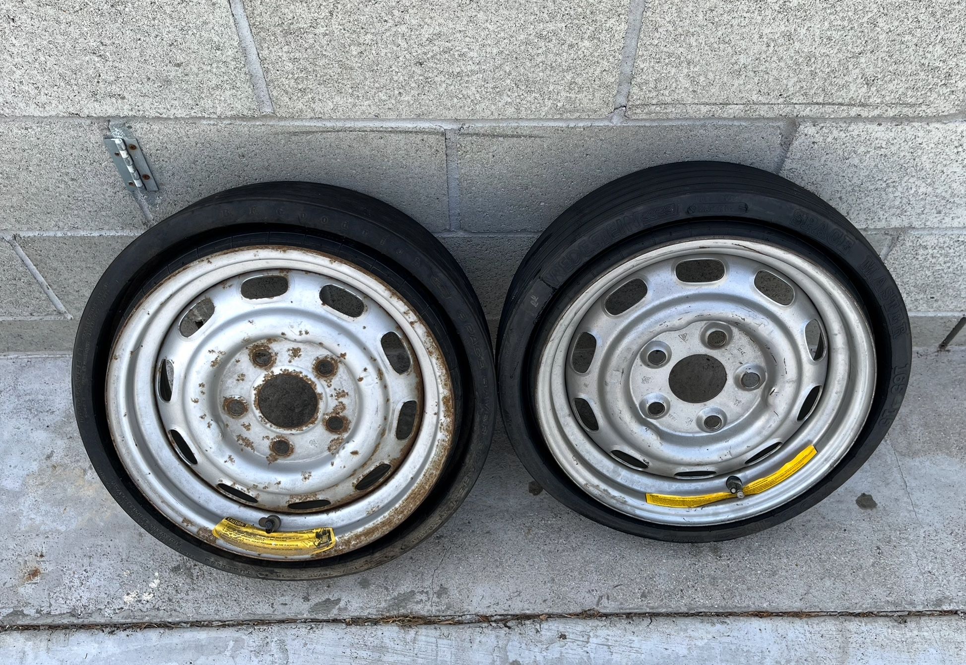 Pair KPZ Porsche 911 Space Saver Spare Wheels