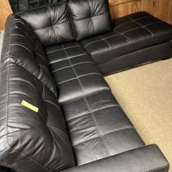 Leather Style Chaise Sectional! 