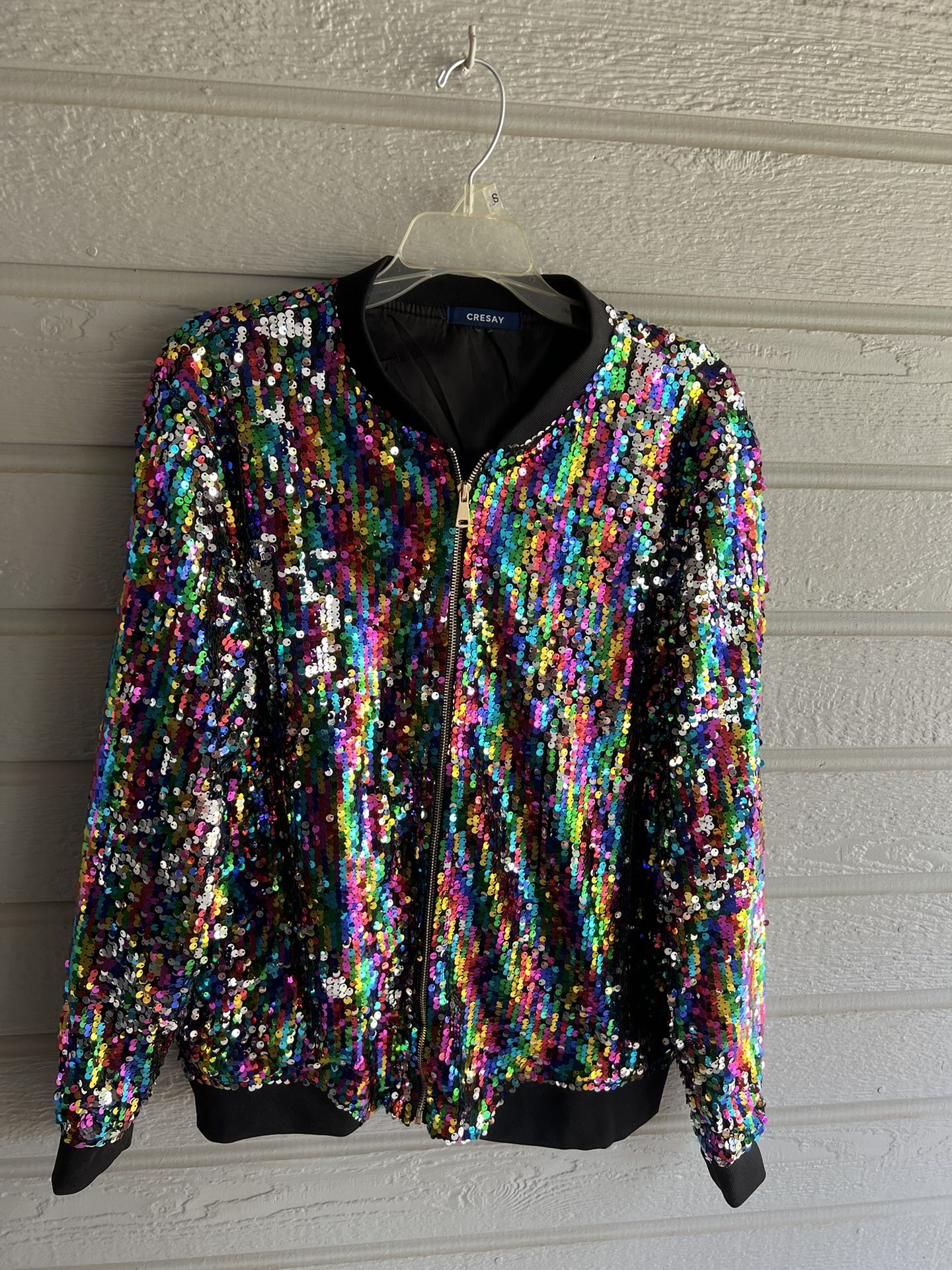 Sequin Bomber Jacket 