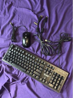 MSI Rainbow LED Keyboard + Mouse w/ DP Cable