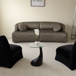 Modern Custom Upholstery Set In Excellent Condition 