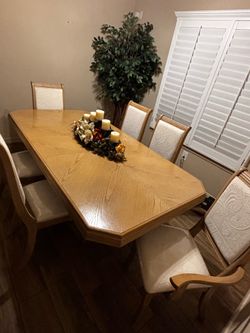 Dining table and chairs