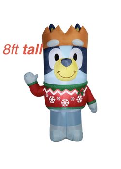 8ft Tall Bluey Christmas Inflatable 