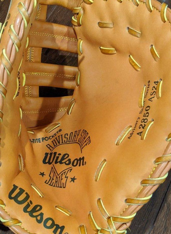 Wilson A2850 AS24 RHT Advisory Staff Leather First Base Glove Baseball Softball 12.5"