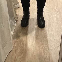 Authentic Men Leather Sneaker Boots with double Zip by Bruno Bordese, Made in Italy EU 44 (US10-11)