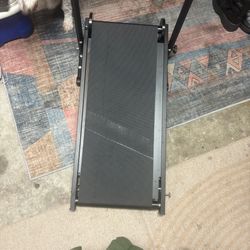 Non-Electric Treadmill with Dual Flywheel & Fixed Incline - Motorless Treadmill with LCD Monitor, Non-Slip Belt,