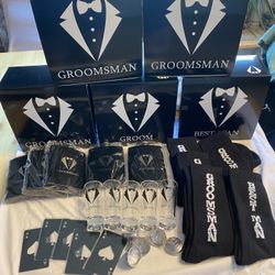 Set of 5 wedding party gift sets 3 groomsman 1 best man 1 groom please see description 