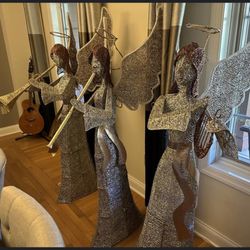 Member's Mark Pre-lit Twinkling Angels - Stunning Holiday Decorations- Set of 3