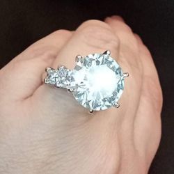 7 carat platinum diamond engagement ring certified