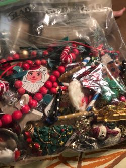 Bag of Christmas jewelry