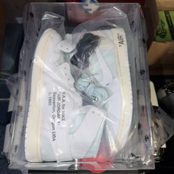 Brand New Nike Air Jordan 1 High Off White Alaska Sz 9