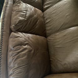 Leather Sectional Couches w LoveSeat