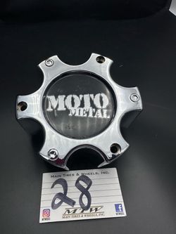 Moto Metal Chrome 6 Lug Wheel Center Cap W/Screws 306B1396H CAP M-932