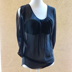 Black Sheer Top